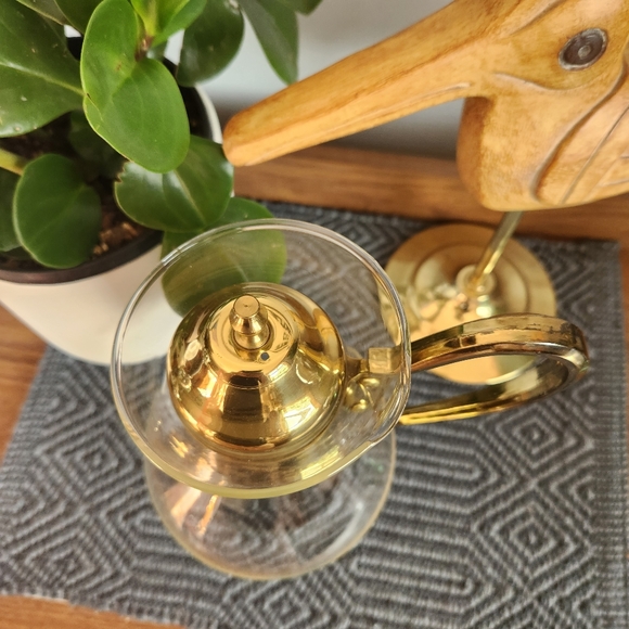 Vintage Gold Carafe with Lid - Picture 2 of 5